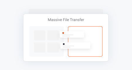 Imagen representando la transferencia de archivos masivos