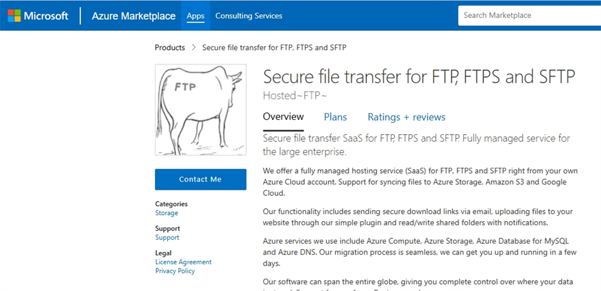 azures ftp server solution screenshot