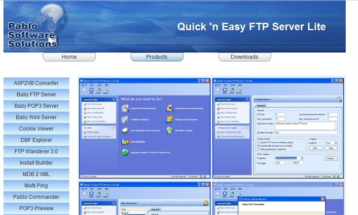 screenshot of quick easy ftp server