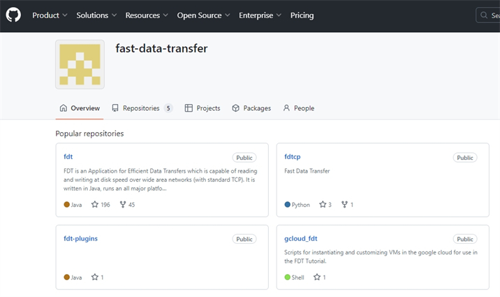 download fast data transfer on github