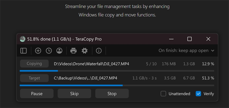 teracopy screenshot